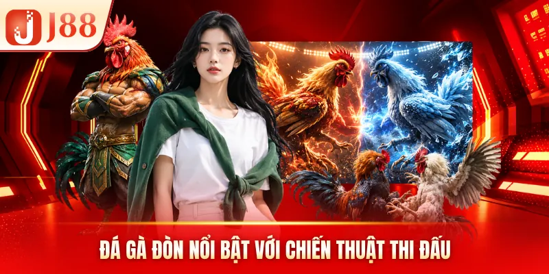Đá gà đòn nổi bật với chiến thuật thi đấu